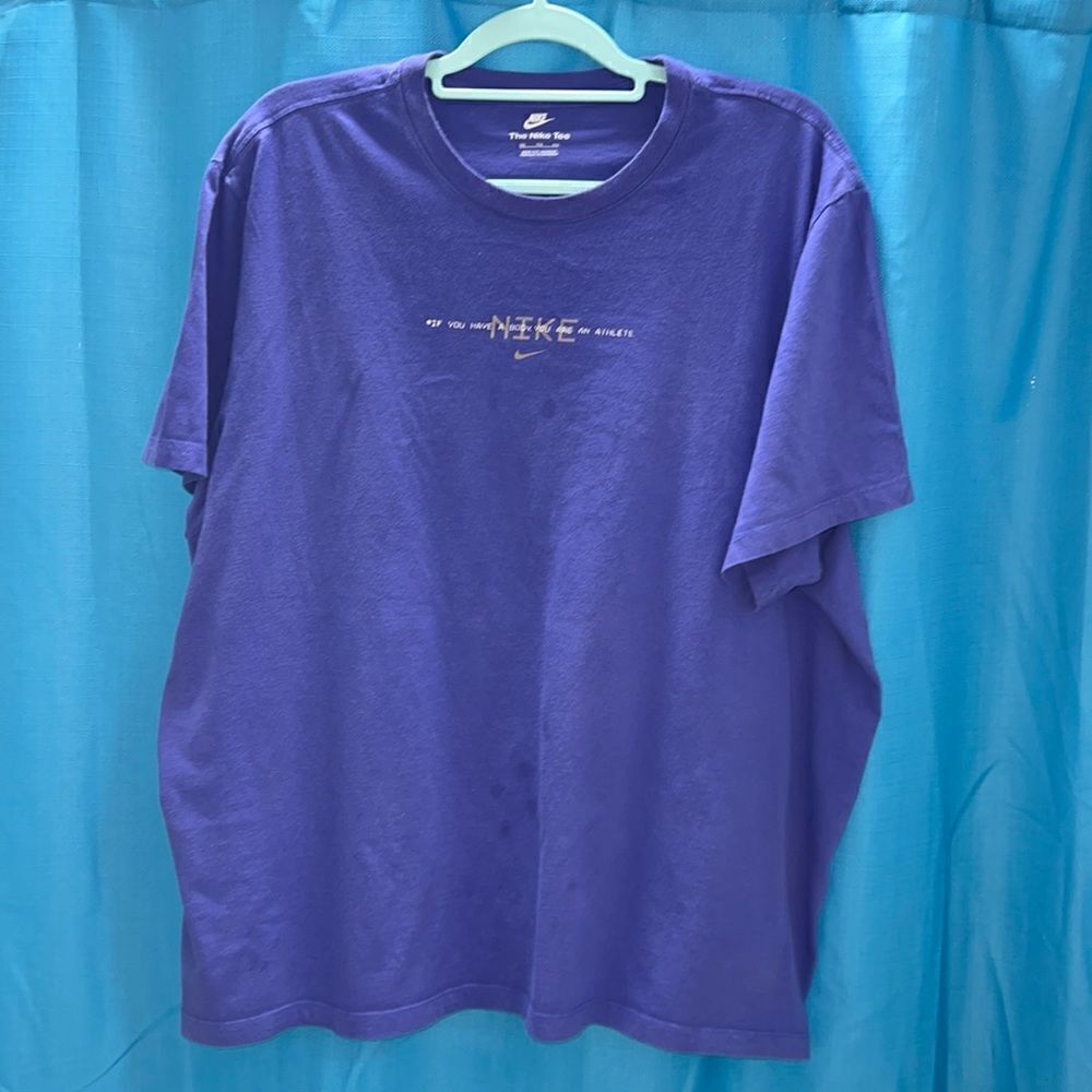 Nike T-shirt purple white gray
